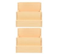 DECOMELODY 2 Piezas Organizador de Herramientas para Uñas de Madera Caja Doble con Soporte para Brocas de Lijado y Almacenamiento para Salón de Manicura