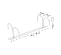 DECOMELODY 2 Piezas Organizador para Tazas de Café de Hierro con Ganchos Colgador bajo Mueble para Cocina Soporte Resistente y Minimalista para Tazas y Mugs de Unidades Blanco