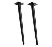 DECOMELODY 2 Piezas Patas Trapezoidales para Muebles Patas de Resistentes para Mesa Gabinete Soporte DIY Negro Mate