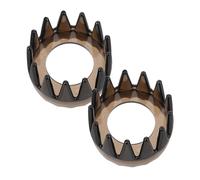 DECOMELODY 2 Piezas Peine Redondo de Plástico con Dientes Anchos Masajeador de Cabelludo Exfoliante para Limpieza y Masaje Capilar Ergonomía para Hombre y Mujer