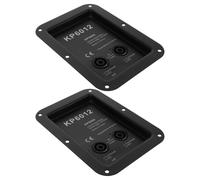 DECOMELODY 2 Piezas Placa Terminal de Altavoz Hierro Resistente Conector Doble para Altavoces de Escenario y Grabación Compatible con Cable de Sonido y Audio Coche