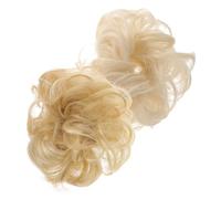 DECOMELODY 2 piezas Postizo Moño Rizado Voluminoso Extensiones Sintéticas para Mujer Fiesta Carnaval Cosplay