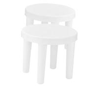 DECOMELODY 2 Piezas Taburete Infantil Antideslizante Unidades Pequeño Taburete para Cambiar Zapatos Banco Multiusos Seguro para Baño Cocina y Salón Plástico Resistente y Carga Estable