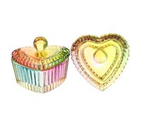 DECOMELODY 2 piezas Tazón Profesional de Cristal para Manicura con Tapa Recipiente Pequeño y Duradero para Polvo y Líquido de Uñas para y Salones de Uñas