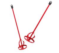 DECOMELODY 2 Piezas Varillas Mezcladoras de Pintura Rojas Compatibles con Taladro Eléctrico Herramienta Portátil para y Pintura Resistente para Construcción y Renovación