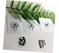 DECOMELODY 20 piezas Adhesivos Sin Taladro para Colgar Cuadros Soportes Transparentes con Tornillo Adhesivo Fijación Durable sin Daño para Cocina Baño y Hogar