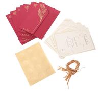 DECOMELODY 20 Piezas Tarjetas de Invitación para Boda con Diseño Chino Tradicional y Estampado para Compromiso Despedida de Soltera y Aniversario Incluye Sobres Rojos para Eventos Formales y