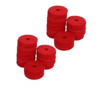 DECOMELODY 24 Piezas Almohadilla accesorios de reemplazo de platillos pad de platillos arandela de fieltro de amortiguador de platillos reemplazo de fieltro de platillo sintió rojo