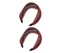 DECOMELODY 2piezas Diademas Anchas Retro Con Brim Accesorios De Cabello Boho Para Mujeres Elegantes Bandas Para Cabello