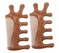DECOMELODY 2piezas Peine De Masaje De Sándalo Peines Masajeador Para Cabelludo Cuello Manos Herramienta De Raspado Para Yoga Anticaspa Para Hombres
