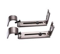 DECOMELODY 2piezas Soporte De Barra De Cortina Ajustable Soporte De Cortina De Montaje Color Café