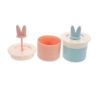 DECOMELODY 2piezas Taza De Espuma Facial Orejas De Conejo Dispensador De Jabón De Manos Reutilizable Para Cuidado Piel y Maquillaje Botella Cosmética De Viaje