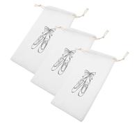 DECOMELODY 3 Piezas Bolsa de Zapatos para Ballet Cordón Ligera y Lavable Bolsa de Almacenamiento para Zapatillas de Accesorio Práctico para Clases de Baile