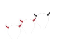 DECOMELODY 3 Piezas Diadema de Cuernos de Colores Aleatorios Accesorio para Fiesta Halloween Cosplay para Adultos y Niñas
