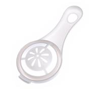 DECOMELODY 3 piezas Separador de de Huevo Plástico Extractor y Divisor de Clara Utensilio Ligero para Cocina y Repostería con Diseño Ahorrador de Espacio Blanco