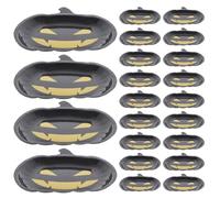 DECOMELODY 30 Piezas Platos de Papel con Diseño de Calabaza Sonriente Bandeja para Postres de Decoración de Fiesta de Halloween para Uso Interior y Exterior