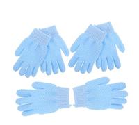 DECOMELODY 3pares Guantes Exfoliantes Dedos Nailon Para Ducha y Spa Para Eliminar Muerta Suave y Resistente