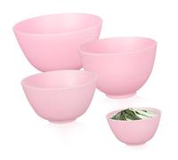 DECOMELODY 3piezas Cuenco De Silicona Para Mascarillas De Tazones Versátiles Para Tratamientos Faciales y Diy Recipientes Anti-goteo Para Preparar Mascarillas El Hogar Tratamientos Capilares