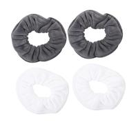 DECOMELODY 4 Coleteros Cabello para Mujer de Microfibra Ultra Delgada, Elásticos y Cómodos, Tamaño 14.5X14.5 CM, Diseño Fresco y Versátil para Uso Diario