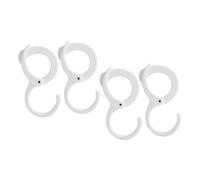 DECOMELODY 4 piezas Ganchos Ajustables Forma de S de Ganchos Elásticos Multifuncionales para Colgar Ropa y Accesorios Cocina Baño Armario y Oficina Diseño Resistente y Color Delicado