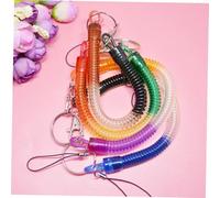 DECOMELODY 4 Piezas Llaveros Extensibles con Muelle Flexible Resistente Anillos para Llaves con Clip Colores Aleatorios Accesorios Cordón para Llaves Coche y Diario Color Color Aleatorio