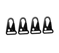 DECOMELODY 4 Piezas Mosquetones de Aleación de Zinc Negro para Exteriores Multiusos con Cierre de Tornillo de Resistentes para Llaves y Mochilas Accesorios para Cinturón