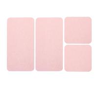DECOMELODY 4 Posavasos Absorbentes de Diatomita para Baño y Lavabo, Protectores de Mesa y Secado Rápido, Material Natural y Diseño Rosa para Taza y Vaso de Dientes
