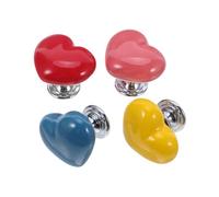 DECOMELODY 4 Pulsadores De Inodoro Con Forma De Corazón Coloridos De Repuesto Para Mecanismo De Descarga Bonitos Ayudantes De Inodoro Botón Para