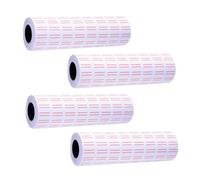 DECOMELODY 40 rollos Etiquetas Adhesivas para Marcación Autoadhesivo Rectangular Blanco para Etiquetadora Uso Supermercados Oficinas y Comercios Unidades para Señalización Clara y Duradera