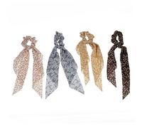 DECOMELODY 4piezas Lazos De Pelo Elásticos Diseño Floral Para Mujeres Coleteros Coloridos Para Decorar Cabello y Bolsos Accesorios De Moda Para Ocasiones Diarias y Fiestas