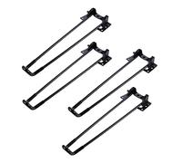 DECOMELODY 4piezas Patas De Mesa Metálicas Plegables con Acabado Brillante para Escritorio Ordenador y Mesita De Noche De Estabilidad Reforzada Fácil Instalación y Almacenamiento