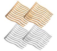 DECOMELODY 4Piezas Peine de Metal para Peinados Peine Lateral Decorativo Accesorios Duraderos para Tipo para Incluye y Plateados