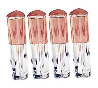 DECOMELODY 4piezas Tubos Cosméticos Vacíos Para Brillo Labial Unidades Envases De Lápiz Labial Transparentes