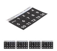 DECOMELODY 5 Hojas Pegatinas de Notas Musicales para Handpan, 5 Piezas Negras Números, Adhesivas Removibles para Entrenamiento y Práctica, Accesorios Didácticos para Instrumentos de