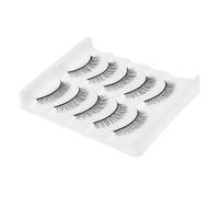 DECOMELODY 5 pares Pestañas Postizas de Fibra Química Cortas Naturales para Mujer Volumen y Efecto Realista Maquillaje de Ojos Encantador