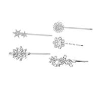DECOMELODY 5 piezas Pinzas para Pelo Mujer Elegantes con Cristales y Diseño de Flor Estrella y Girasol Accesorios Brillantes para Peinados Chic