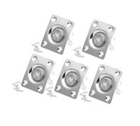 DECOMELODY 5 piezas Placa de Salida Jack Cuadrada para Guitarra Eléctrica Cubierta de Socket Resistente con Tornillos Fácil Instalación Color Plateado Compatible con Guitarras Eléctricas