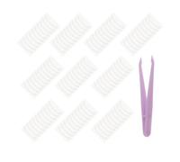 DECOMELODY 500 Piezas Tiras Nasales Elasticidad Suave para Reducción de Alas Nasales Adhesivas Invisibles con Pinzas para Modelado y Contorno Estético Facial