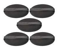 DECOMELODY 5piezas Unidades Esponjas Maquillaje Negras Redondas No Látex Bouncy Para Polvo y Cosméticos Almohadilla Con Cinta Para Manejo Fácil Casa o Profesional