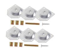 DECOMELODY 6 Juegos Patas Ajustables para Muebles con Extensor de Altura y Arandelas Metálicas para Sofá Mesa y Escritorio Incluye Tornillos y Tuercas para Montaje Estable y Versátil Cocina