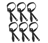 DECOMELODY 6 Muñequeras Ajustables para Bastones de Senderismo y Esquí Correas Negras Resistentes para Trekking y Deportes al Aire Libre Banda de Sujeción Cómoda y Duradera Pack de 6