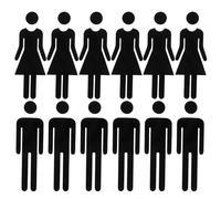 DECOMELODY 6 Pares de Señales Autoadhesivas Unisex para Baño de 20 CM Placa Acrílica Negra para Puertas de Aseo Oficinas y Negocios Identificación Clara para Baños de Hombres y Mujeres