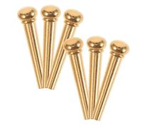 DECOMELODY 6 piezas Clavijas de Puente de Guitarra Acústica de Cobre Pasadores Resistentes para Cuerdas Seguro para Puente de Guitarra Folk Fácil Instalación y Estabilidad Sonora