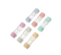 DECOMELODY 6 Piezas Estuche para Lentes de Contacto Rígidos Rgp, Caja Portátil Doble Compartimento, 6 Unidades Colores Variados, Contenedor Compacto para Viaje y Almacenamiento Higiénico