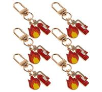 DECOMELODY 6 Piezas Llavero Extintor de Incendios de Aleación Colgante Bombero para Llaves de Coche y Mochila Decoración Temática de Seguridad contra Incendios