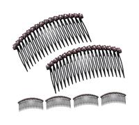 DECOMELODY 6 piezas Peinetas Laterales Vintage con Brillantes de Unidades para Cabello Suelto Peines Decorativos para Novia y Diario Casa