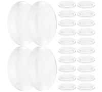 DECOMELODY 60 Lentes Biconvexas Transparentes de 25 MM para Enseñanza de Física y Experimentos Ópticos Lentes Convexas Pequeñas para Proyectos DIY y Actividades Escolares