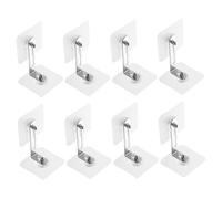 DECOMELODY 8 piezas Anclajes Adhesivos Muebles sin Taladrar Seguridad Antivuelco Ajustables Protección para Estanterías Armarios y Cajoneras Prueba Bebés y Pequeños