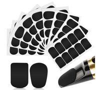 DECOMELODY 94 Almohadillas para Saxofón y Clarinete Negras Adhesivas Formas Cuadrada y Ovalada Juego Completo para Saxofón Soprano Alto y Tenor Accesorios para Músicos en Prácticas y