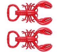 DECOMELODY Abridor de Botellas de Aleación Metálica Roja, Juego 2 Piezas, Diseño Creativo de Cangrejo, Abrebotellas para Cerveza y Bebidas, Utensilio para Hogar, Bar y Restaurante